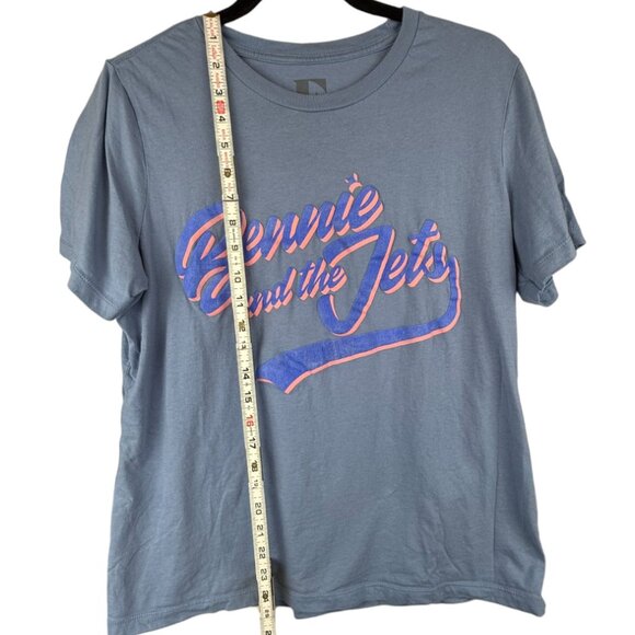 Elton John Final Tour Concert 100% Cotton Blue Bennie And The Jets T-Shirt - L - Picture 3 of 5
